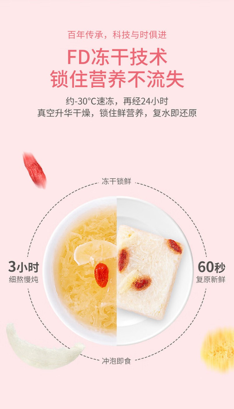 方家铺子 冻干燕窝胶养羹 90g 即食速泡 1盒 (单位:盒)